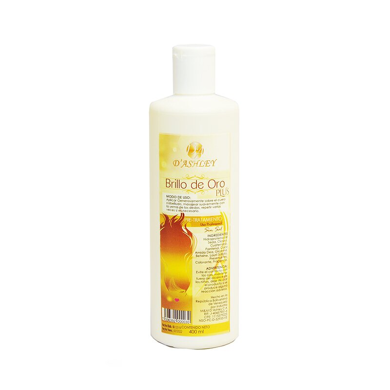 PRE-TRATAMIENTO D'ASHLEY BRILLO DE ORO 400 ML