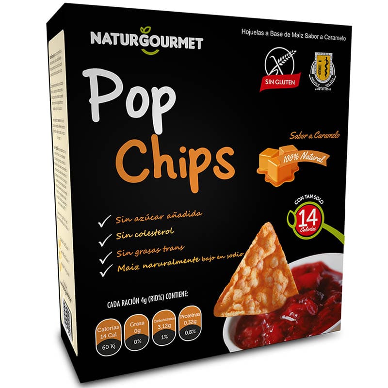 TORTILLAS POP CHIPS CARAMELO NATURGOURMET 60GR