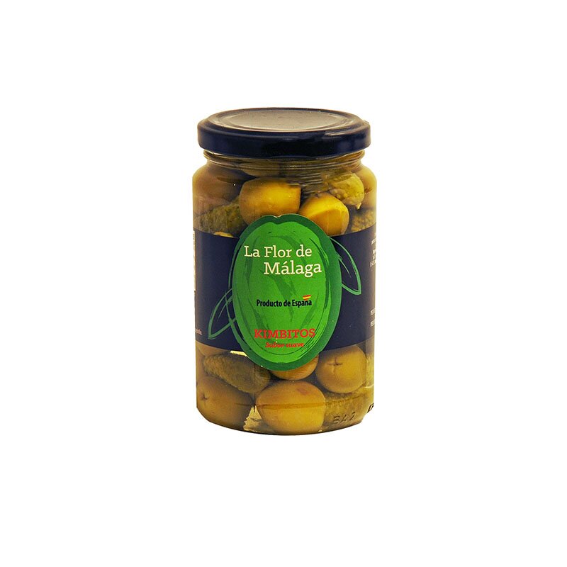ACEITUNAS LA FLOR DE MALAGA PEPINILLO CRISTAL 370 GR