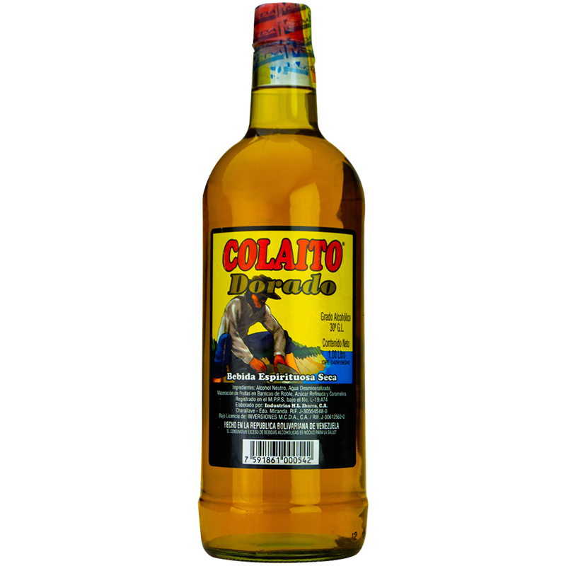 AGUARDIENTE COLAITO DORADO 1 LT