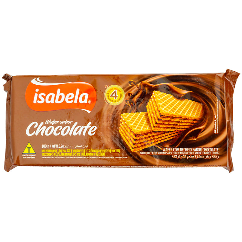 GALLETA ISABELLA WAFER CHOCOLATE 145 GR