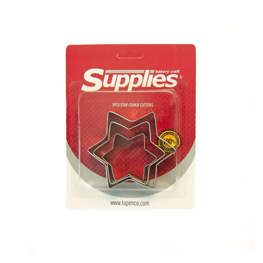 CORTADOR DE GALLETA BAKERY CRAFT SUPPLIES ESTRELLA 3 PIEZAS