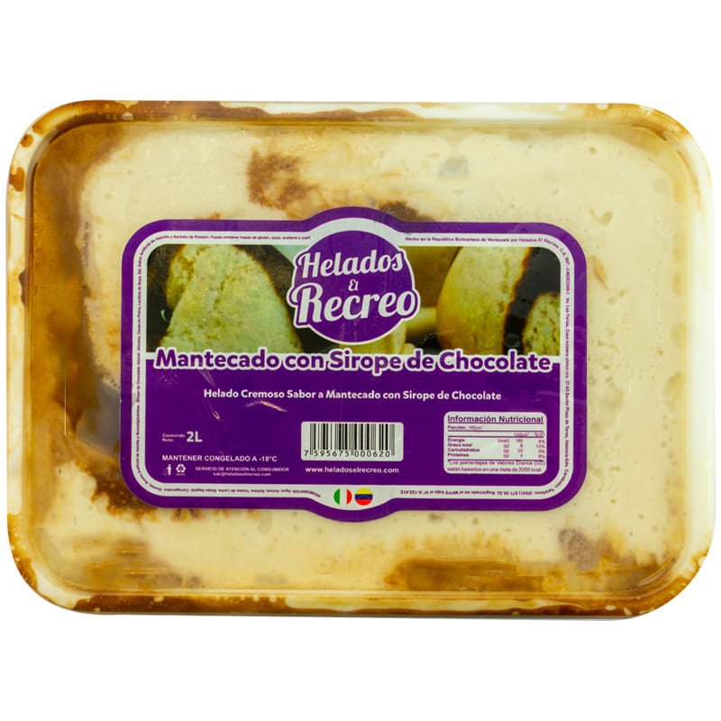HELADO EL RECREO 2L MANTECADO CON SIROP