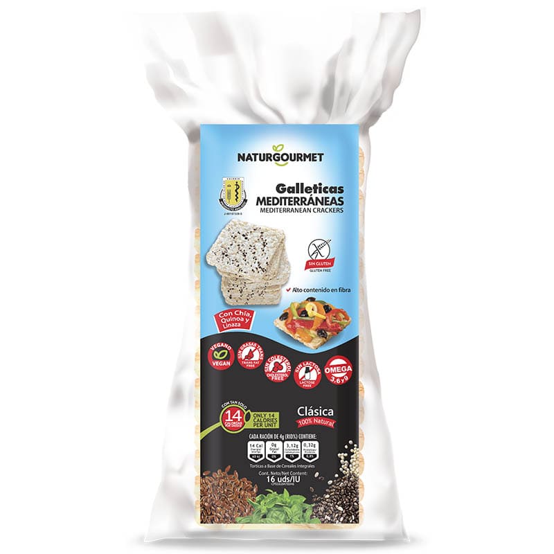 GALLETAS MEDITERRANEAS NATURGOURMET 60GR