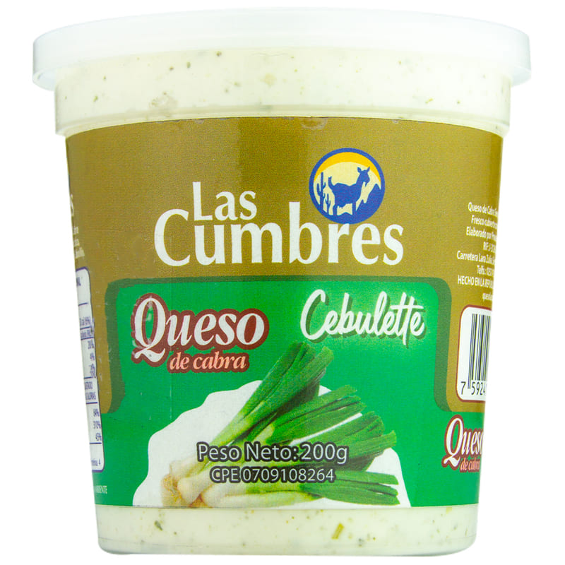 LAS CUMBRES QUESO 200 GR CABRA CEBULETTE