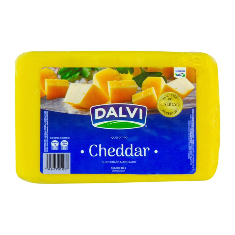 QUESO CHEDDAR DALVI 500GR