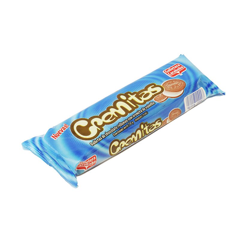 GALLETA CREMITAS CARABOBO CHOCOLATE 70 GR