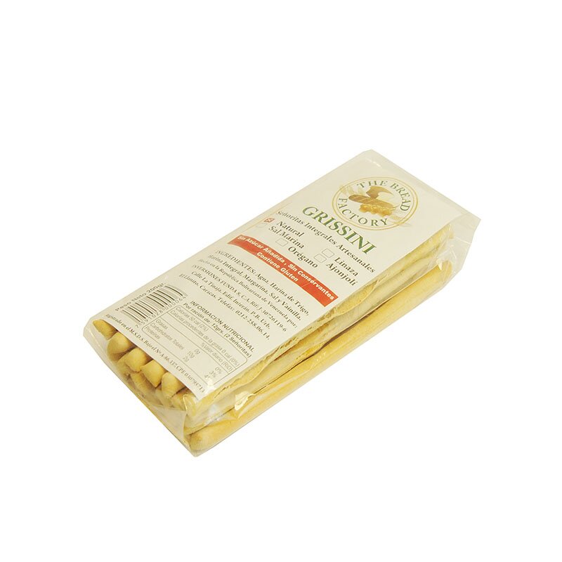 GRISSINI NATURAL PALITOS DE PAN THE BREAD FACTORY 200GR 
