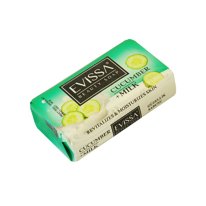 JABÓN DE TOCADOR EVISSA PEPINO Y LECHE 125GR