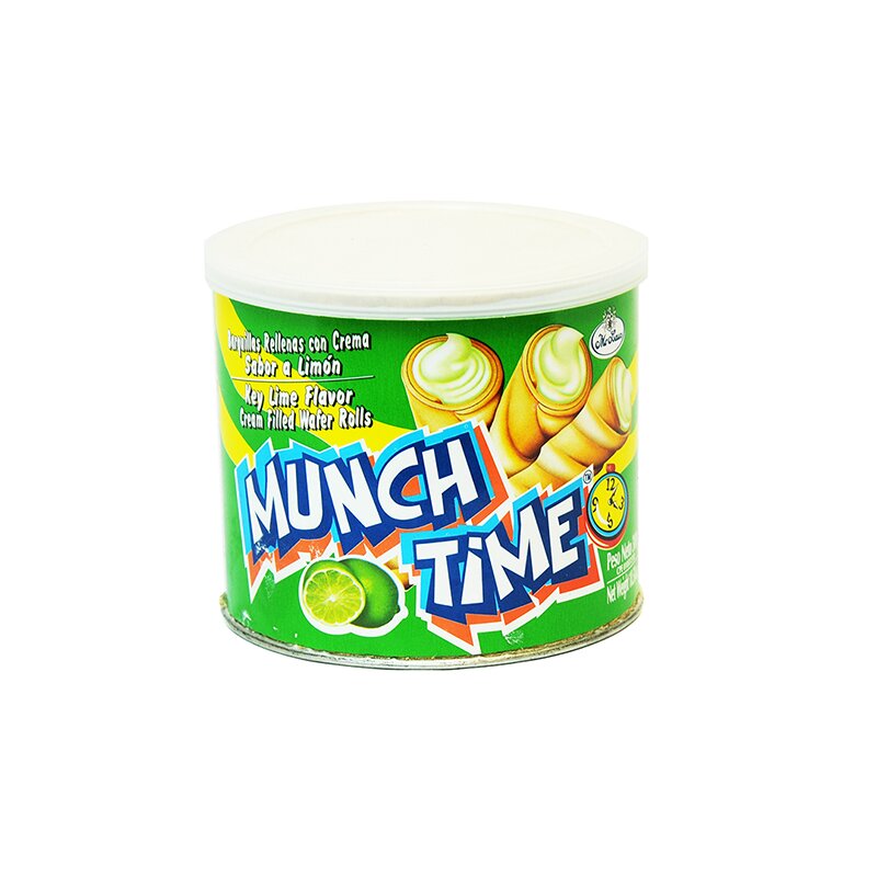 BARQUILLAS RELLENAS MUNCH TIME LIMÓN 300G