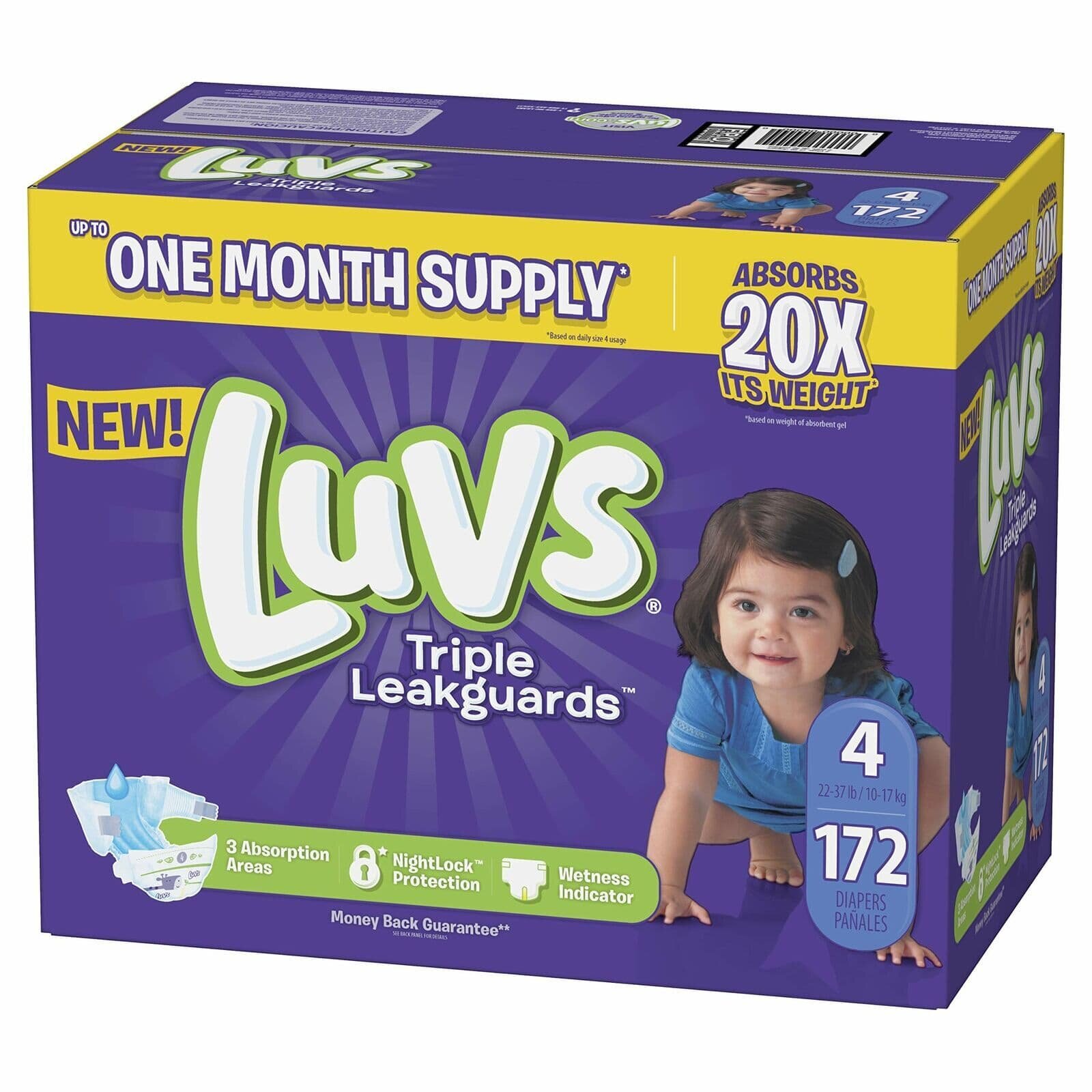 PAÑALES LUVS 10-17 KG 172 UND