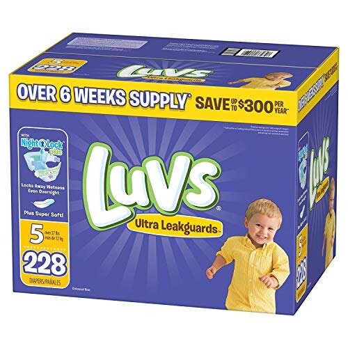 PAÑALES DE BEBÉ LUVS 5-8 KG 228 UND