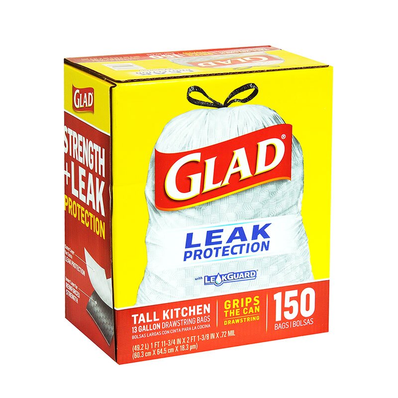 BOLSAS DE BASURA 49LT GLAD 150UNDIDADES