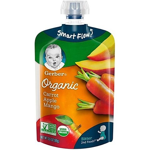 GERBER ORGANIC CARROT APPLE MANGO 99GR