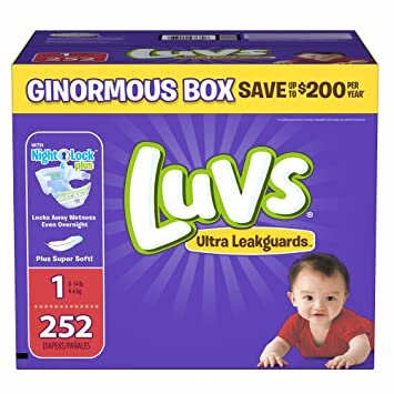 PAÑALES DE BEBE LUVS 4-6 KG 252 UND