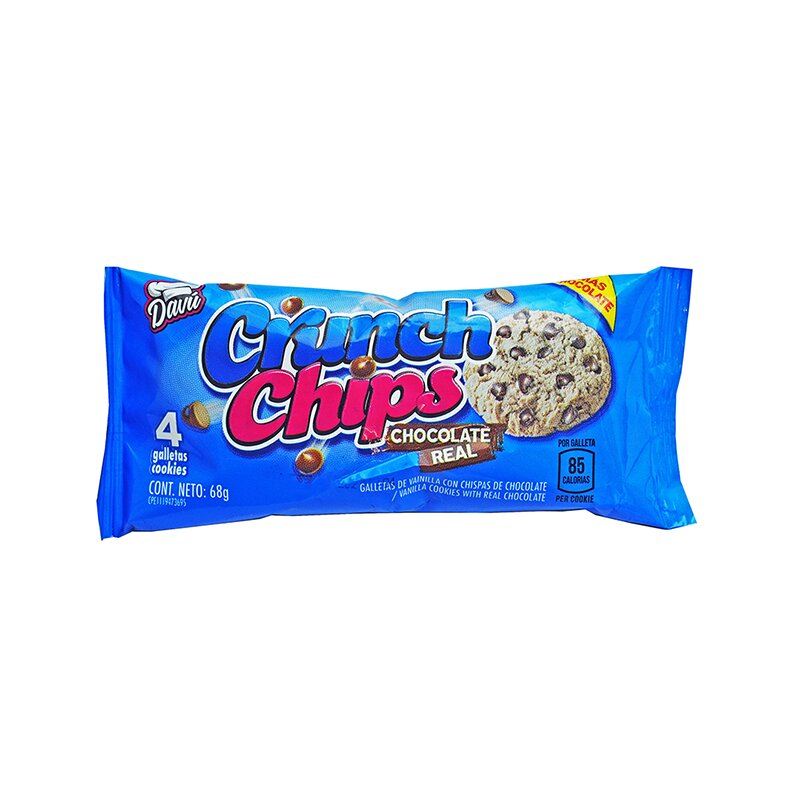 GALLETA DAVU CRUNCH CHIPS 68GR