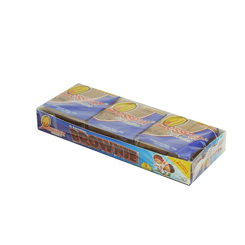 BROWNIE LESSEUR 3 UNIDADES 240GR