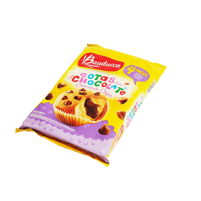 BUDIN CON GOTAS SABOR CHOCOLATE Y RELLENO 160G
