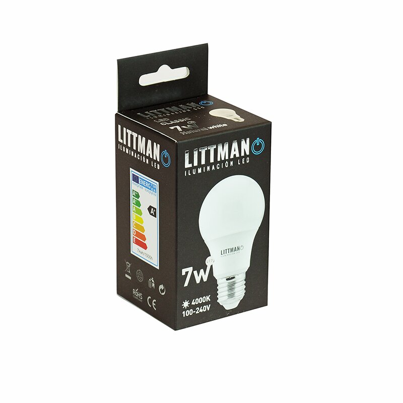 BOMBILLO LITTMAN 7W 4000K 100-240V LED