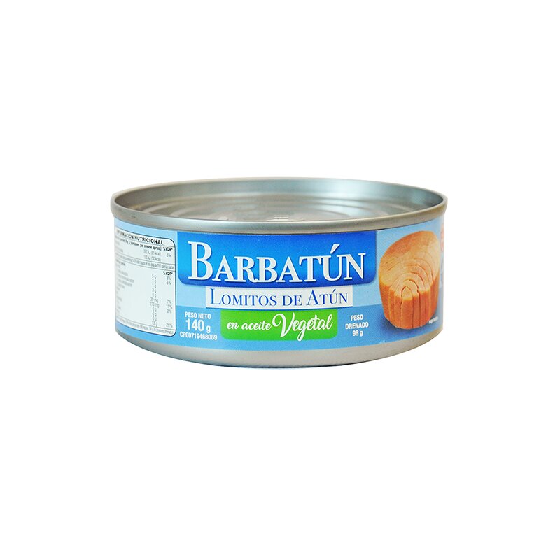 LOMITOS DE ATUN BARBATUN VEGETAL 140 GR