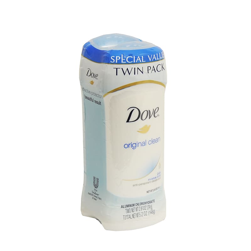 DESODORANTE DOVE OROGINAL CLEAN TWIN PACK 74G