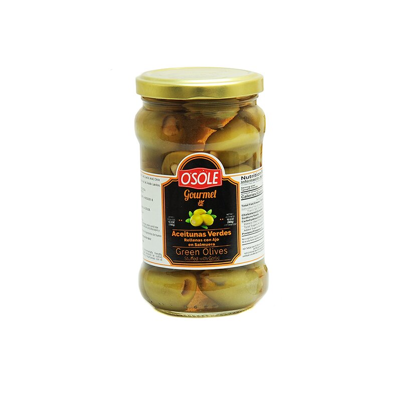 ACEITUNAS RELLENAS O'SOLE CON AJO 300 GR