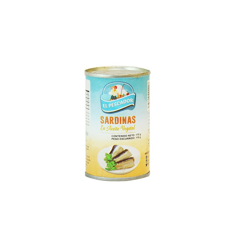 SARDINA EL PESCADOR EN ACEITE VEGETAL 170 GR