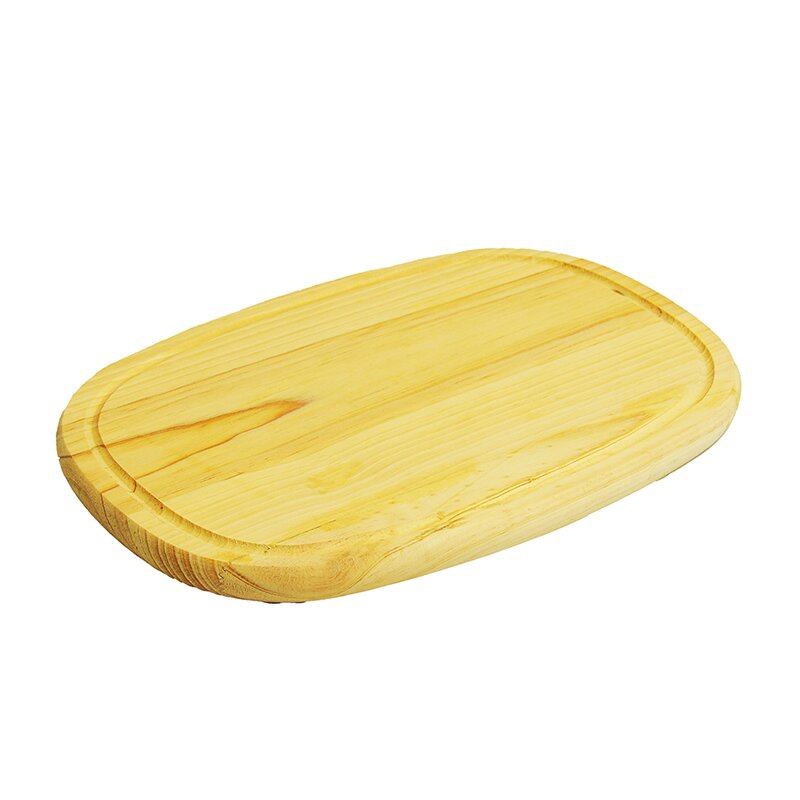 TABLA DE MADERA EN FORMA OVAL 24X34X2CM