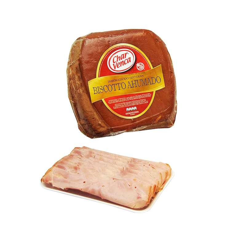 JAMÓN GRAN BISCOTTO CHARVENCA AHUMADO  500 GR