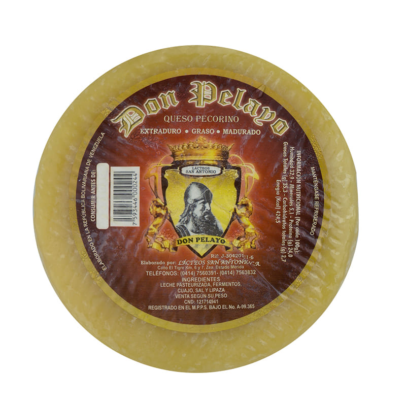 Queso Pecorino Don Pelayo Sin Pimienta 200Gr