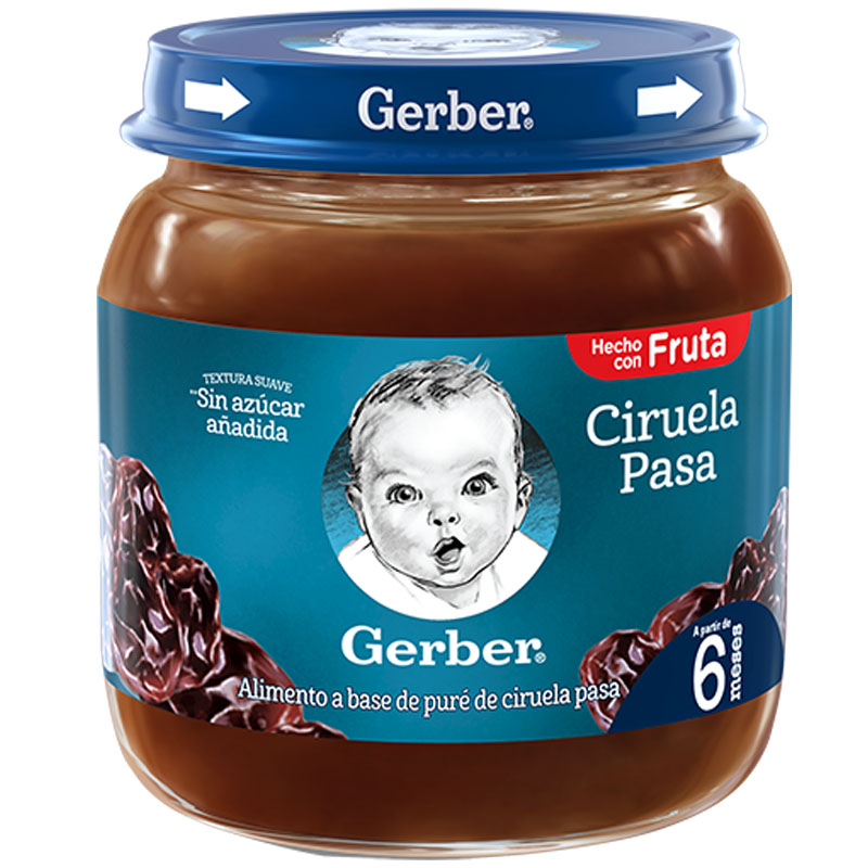 COMPOTA GERBER CIRUELAS PASAS 113GR