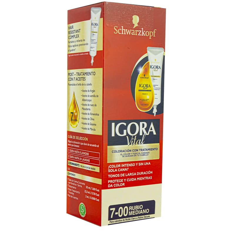 Tinte para El Cabello Igora Rubio Medio 7-00