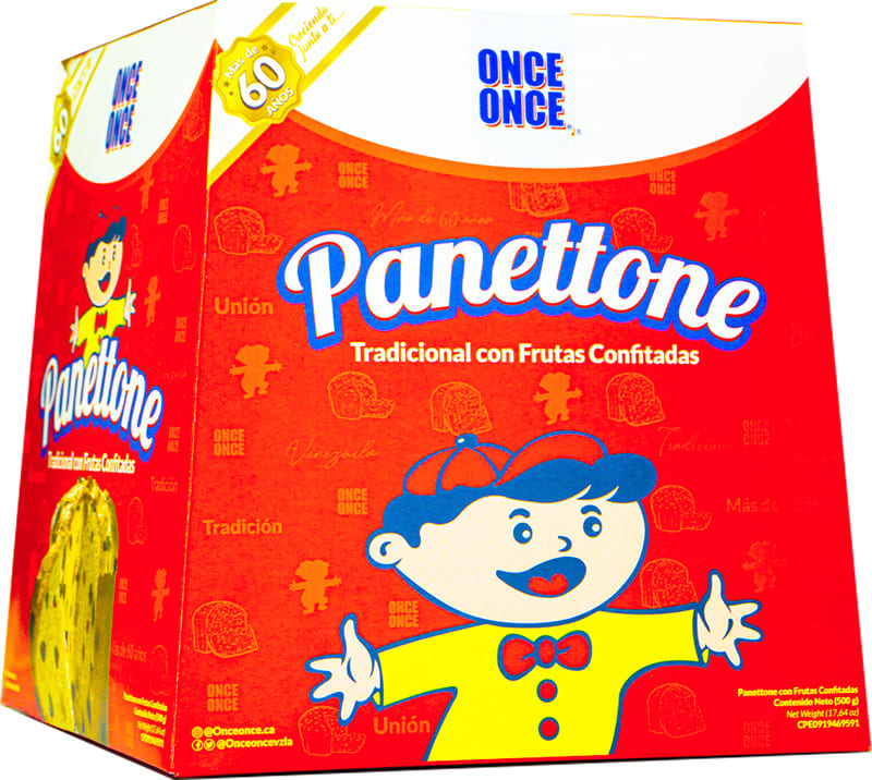 PANETTONE ONCE ONCE CON FRUTAS CONFITADAS 500GR