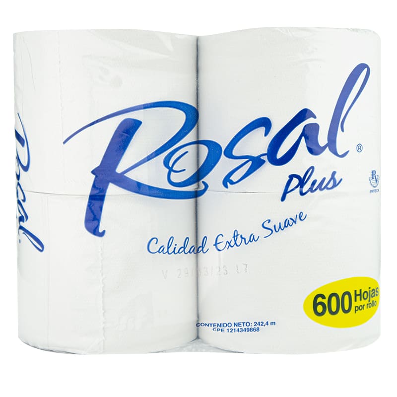 Papel Higienico Rosal Plus 600 Hojas