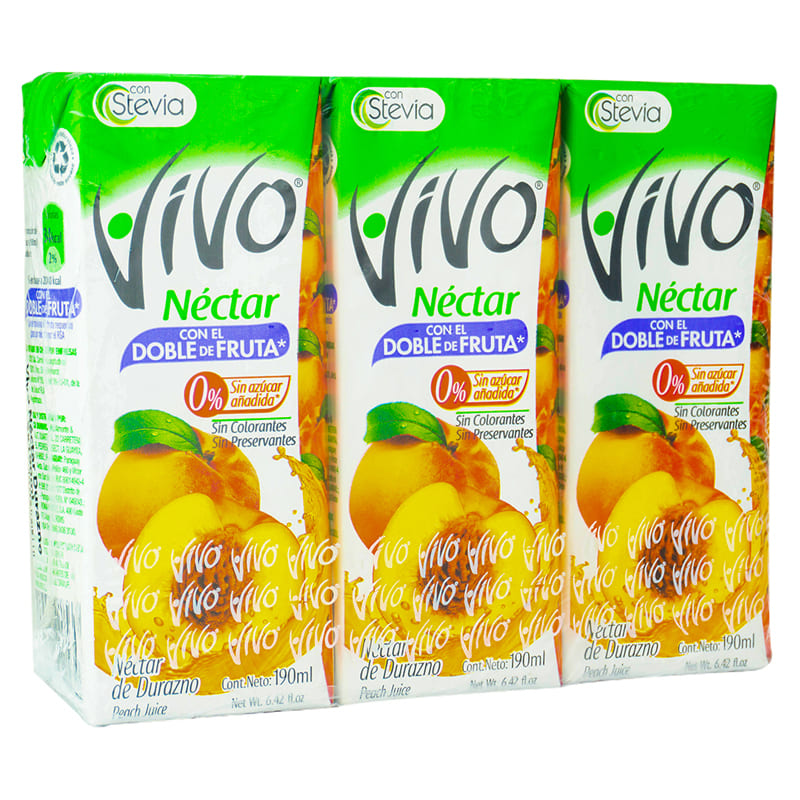 NECTAR VIVO TRIPACK DE DURAZNO ML
