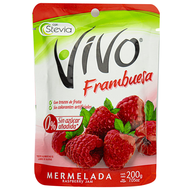 Mermelada de Frambuesa Vivo 200Gr