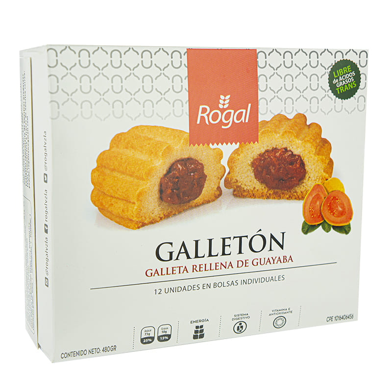 Galleta de Guayaba Galletón Rogal 12 Unidades