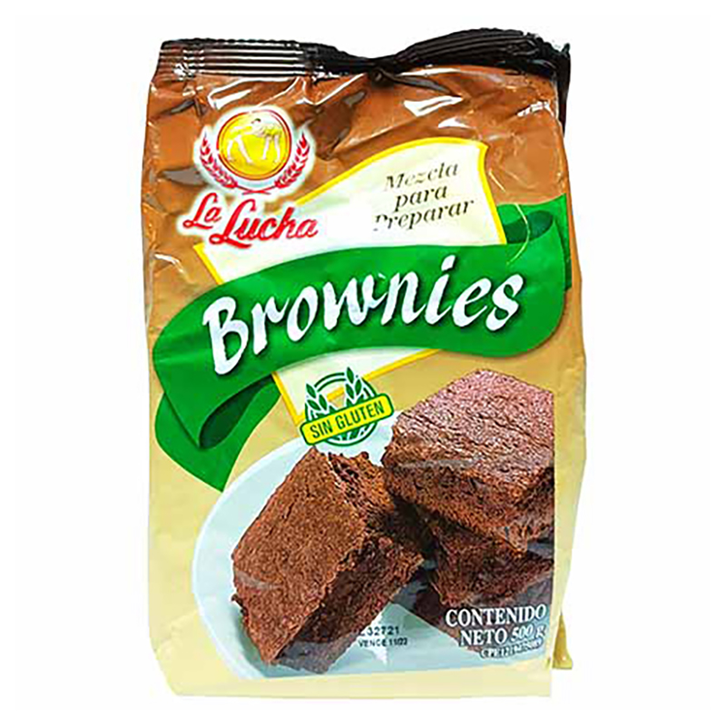 MEZCLA PARA BROWNIE SIN GLUTEN LA LUCHA 500 GR