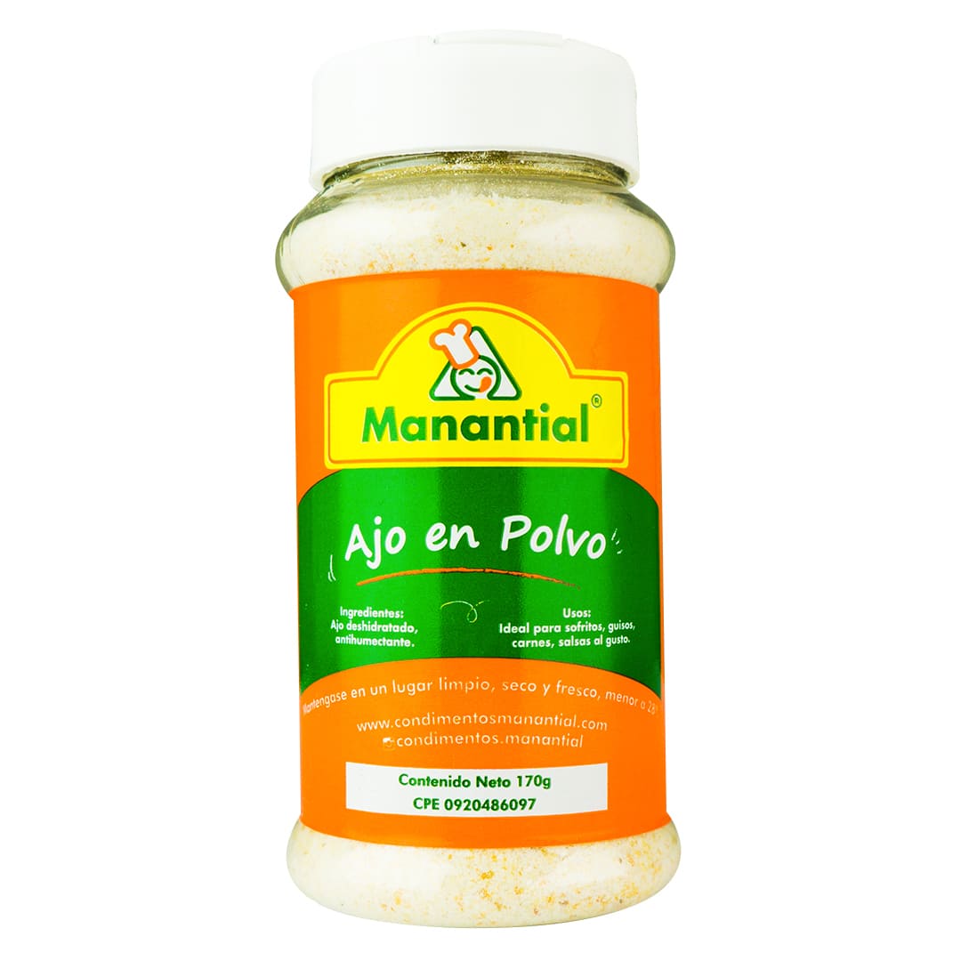 Ajo en Polvo Manantial 170Gr
