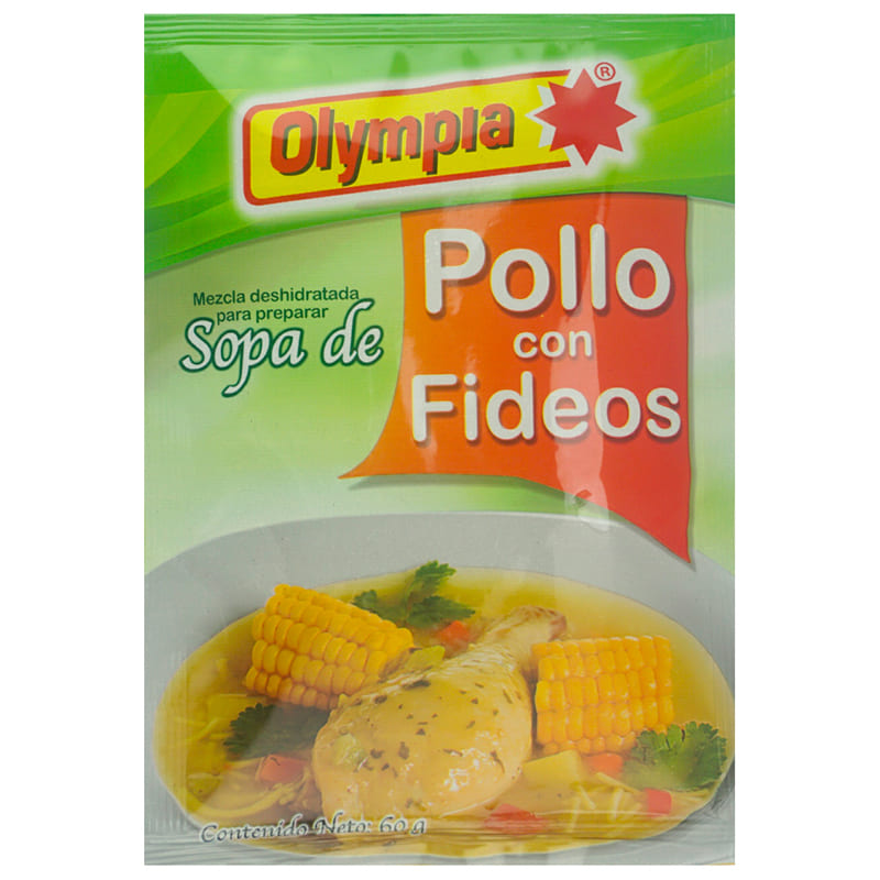 SOPA POLLO CON FIDEOS OLYMPIA 60 GR
