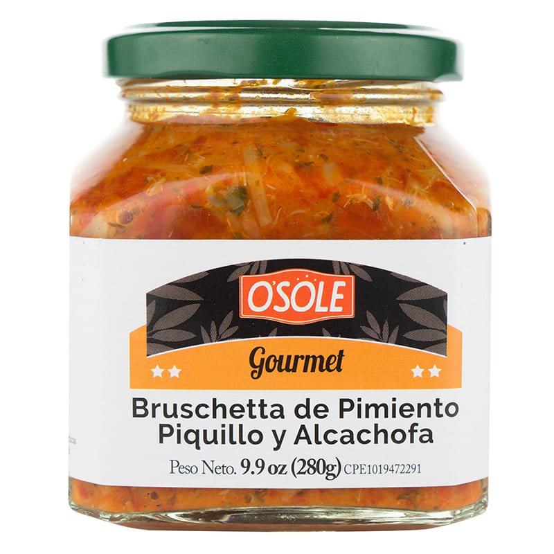 Bruschetta De Pimiento Piquillo y Alcachofa Picante Osole 190Gr