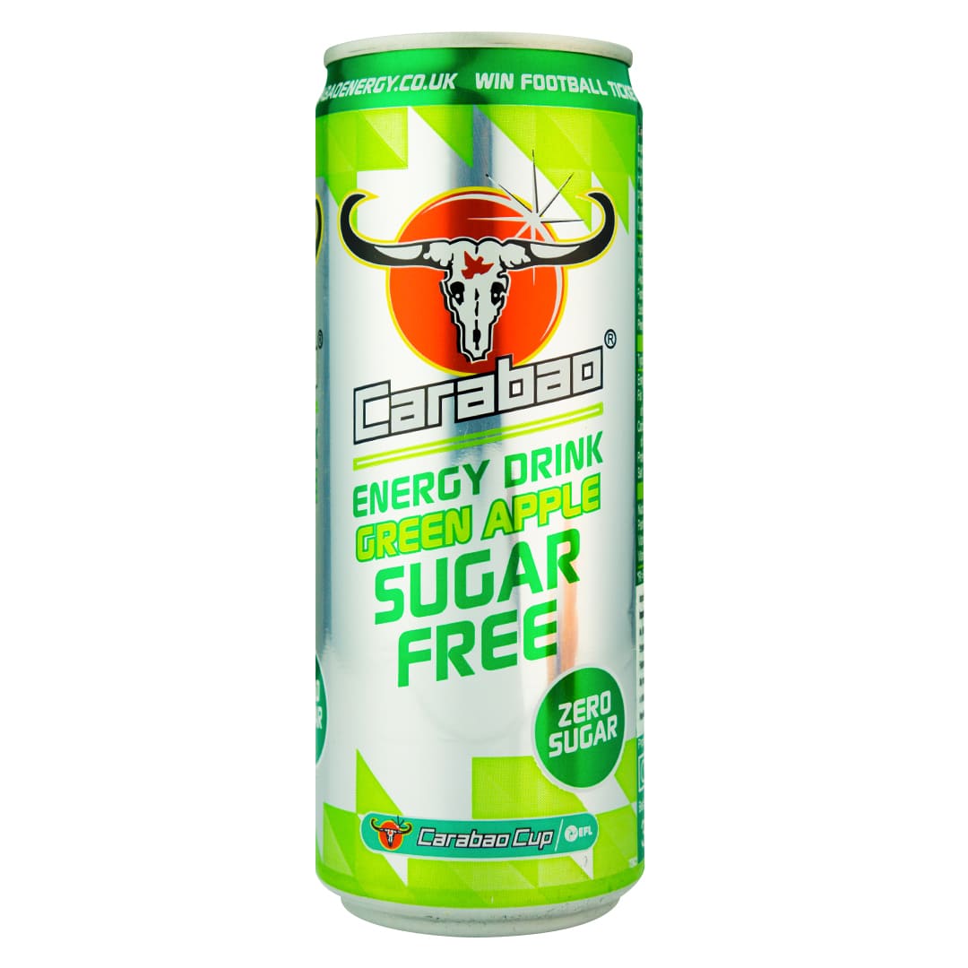 Bebida Energetica Carabao Manzana Verde Sin Azucar 330Ml