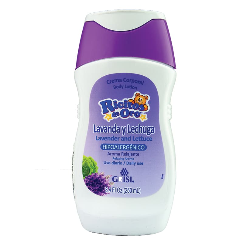 CREMA CORPORAL LAVANDA Y LECHUGA RICITOS DE ORO 250GR
