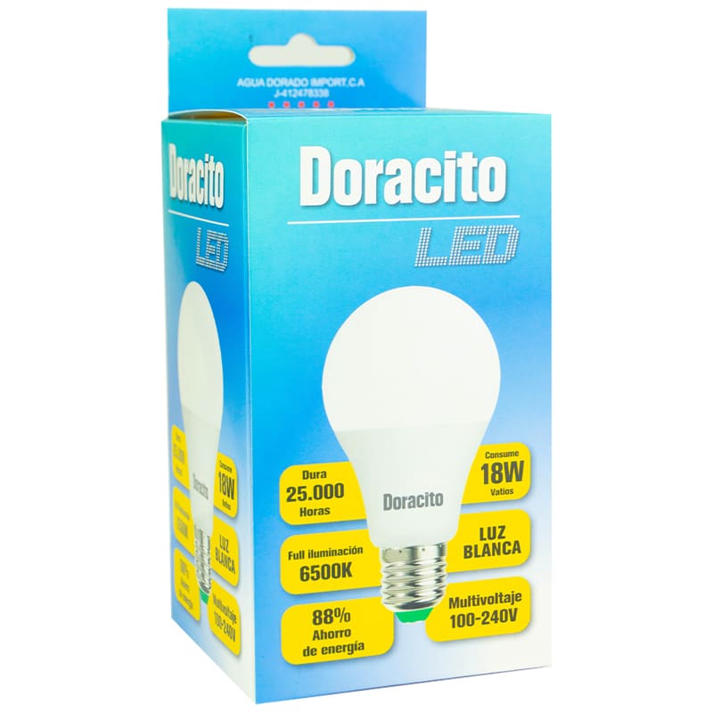 BOMBILLO LED 18W LUZ BLANCA DORACITO E27