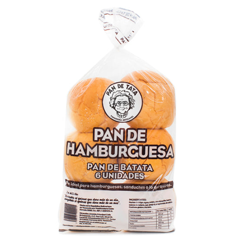 PAN DE TATA HAMBURGUESA 6 UND