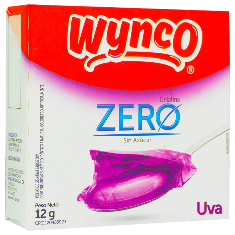 GELATINA  WYNCO ZERO AZUCAR UVA 12G
