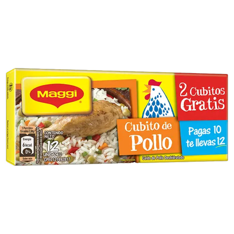 CUBITO DE POLLO MAGGI 12UND