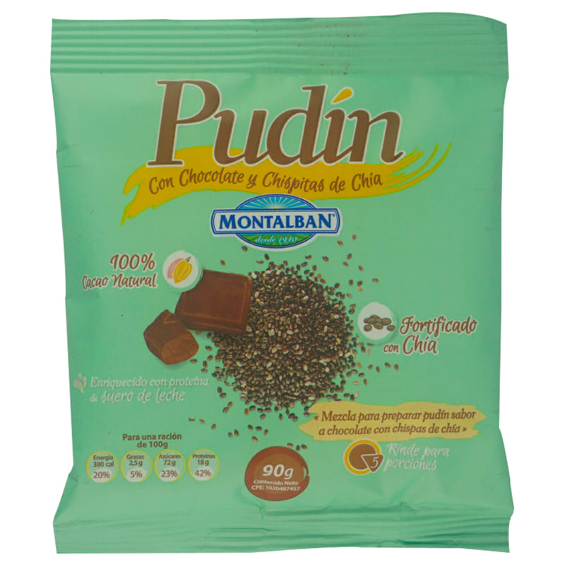 PUDIN CON CHOCOLATE CHIPMONTALBAN 90 GR