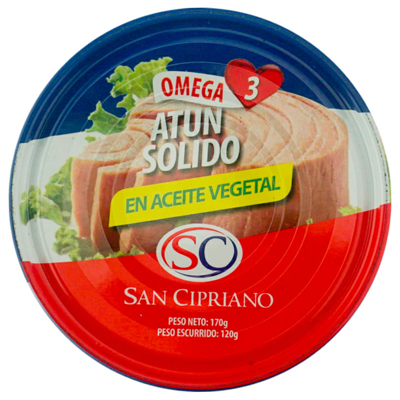 ATUN EN ACEITE VEGETAL SAN CIPRIANO 170GRM