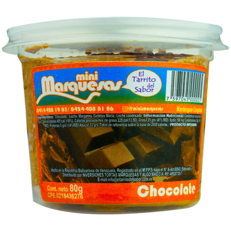MARQUESA DE CHOCOLATE EL TARRITO 80GR